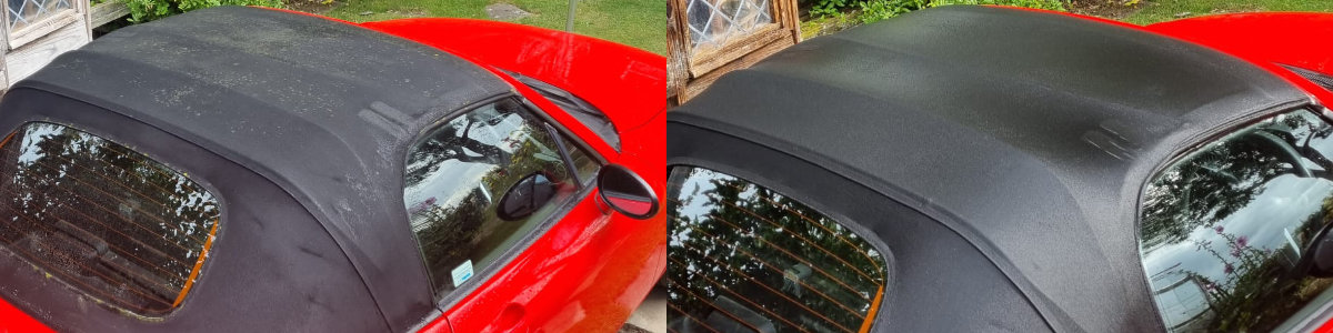 Before After convertible rook clean mazda mx5